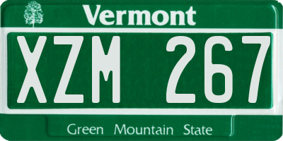 VT license plate XZM267