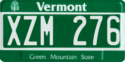 VT license plate XZM276