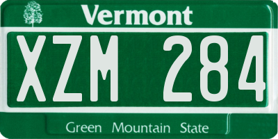 VT license plate XZM284