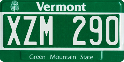 VT license plate XZM290