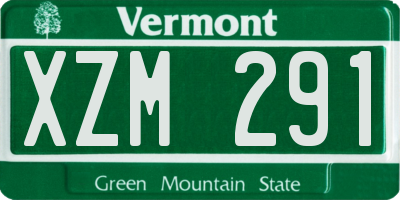 VT license plate XZM291