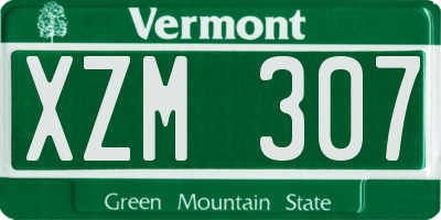 VT license plate XZM307