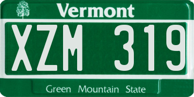 VT license plate XZM319