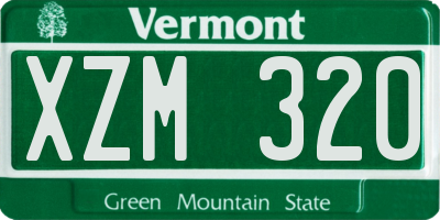 VT license plate XZM320