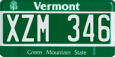 VT license plate XZM346