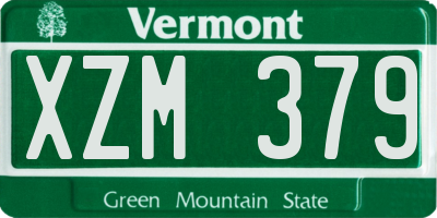 VT license plate XZM379