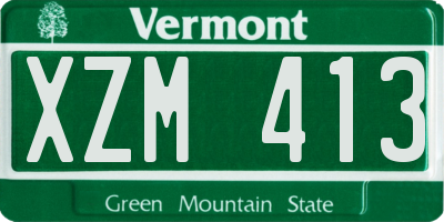 VT license plate XZM413