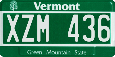 VT license plate XZM436