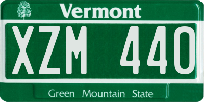 VT license plate XZM440