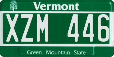 VT license plate XZM446
