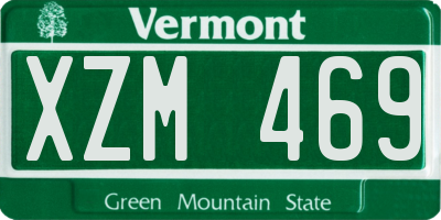 VT license plate XZM469