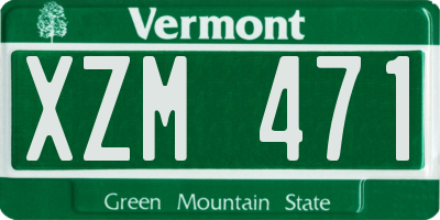 VT license plate XZM471