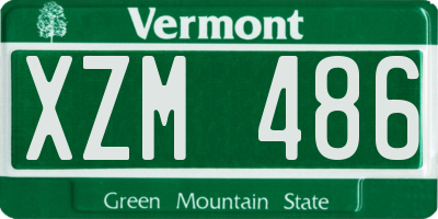 VT license plate XZM486