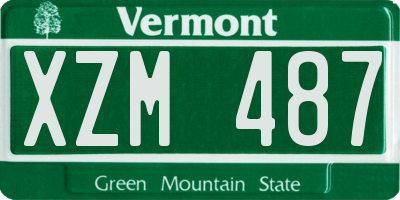 VT license plate XZM487