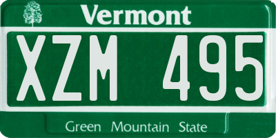 VT license plate XZM495