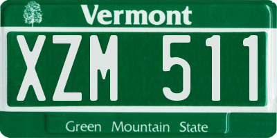VT license plate XZM511