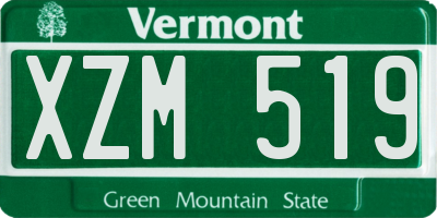 VT license plate XZM519