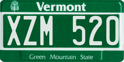 VT license plate XZM520