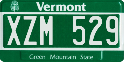 VT license plate XZM529
