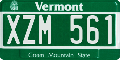 VT license plate XZM561