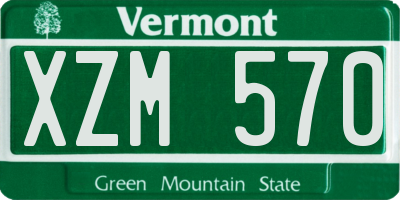VT license plate XZM570