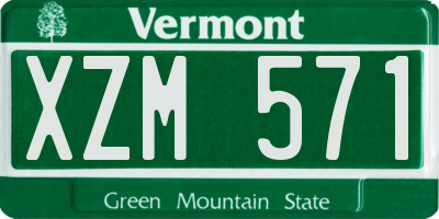 VT license plate XZM571