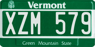 VT license plate XZM579