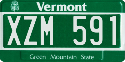 VT license plate XZM591