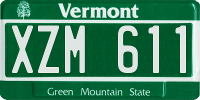 VT license plate XZM611