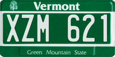 VT license plate XZM621