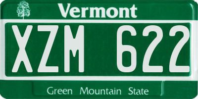 VT license plate XZM622