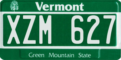 VT license plate XZM627