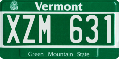 VT license plate XZM631