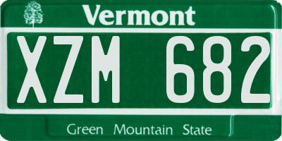 VT license plate XZM682