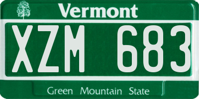 VT license plate XZM683