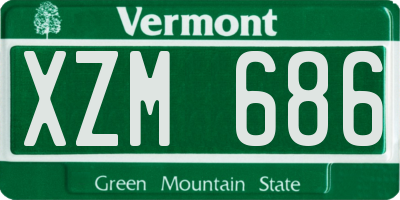 VT license plate XZM686