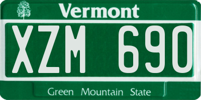 VT license plate XZM690