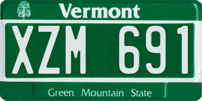 VT license plate XZM691
