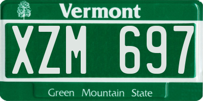 VT license plate XZM697