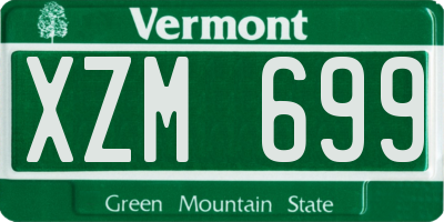 VT license plate XZM699