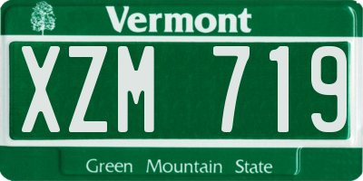 VT license plate XZM719