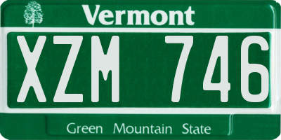 VT license plate XZM746