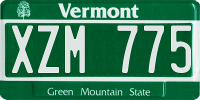 VT license plate XZM775