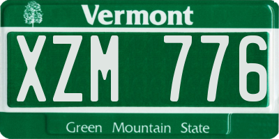 VT license plate XZM776