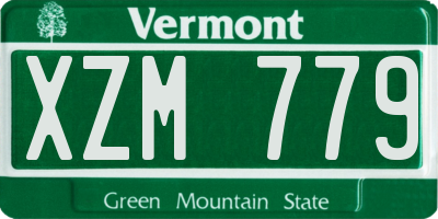 VT license plate XZM779