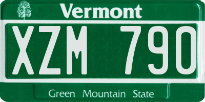 VT license plate XZM790