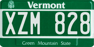 VT license plate XZM828