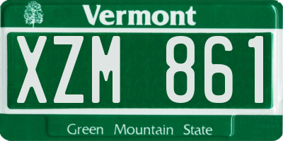 VT license plate XZM861