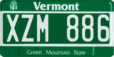 VT license plate XZM886