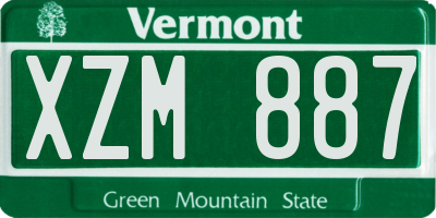 VT license plate XZM887